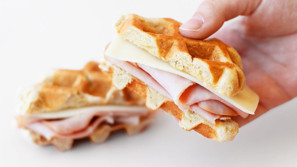 Ham & Swiss Waffle Sandwich